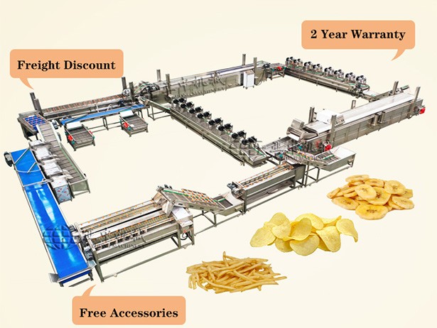 Full Automatic French Potato Chip Production Line